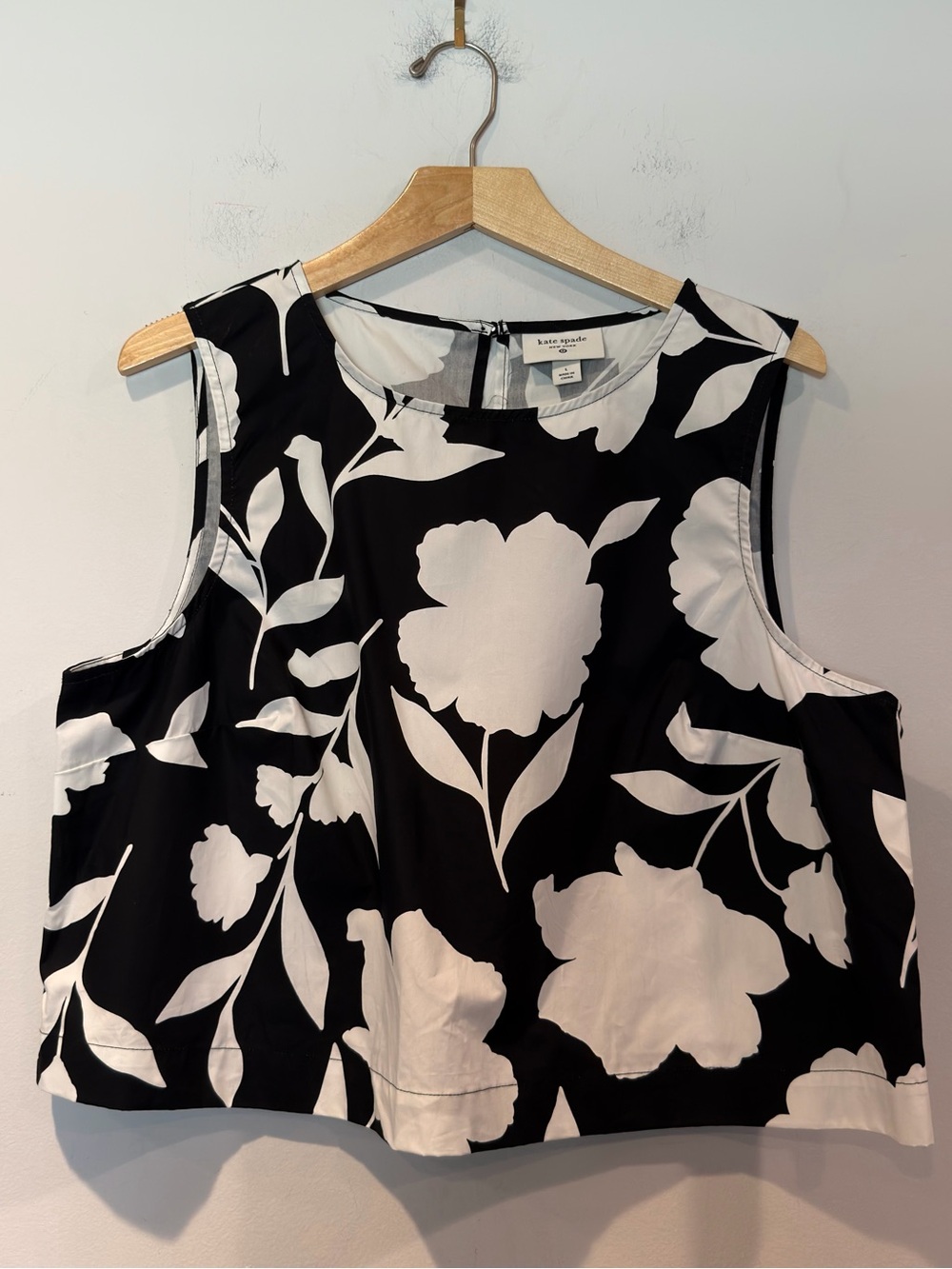 Kate Spade X Target Black & White Floral Sleeveless Shell Top